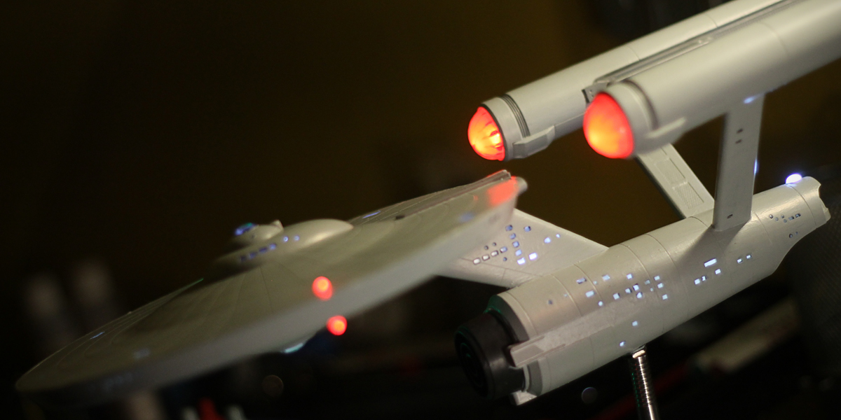 STAR TREK TOS Enterprise grau hell